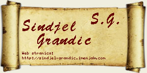 Sinđel Grandić vizit kartica